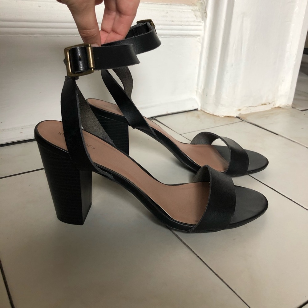 xhilaration Black Ankle Strap Heels